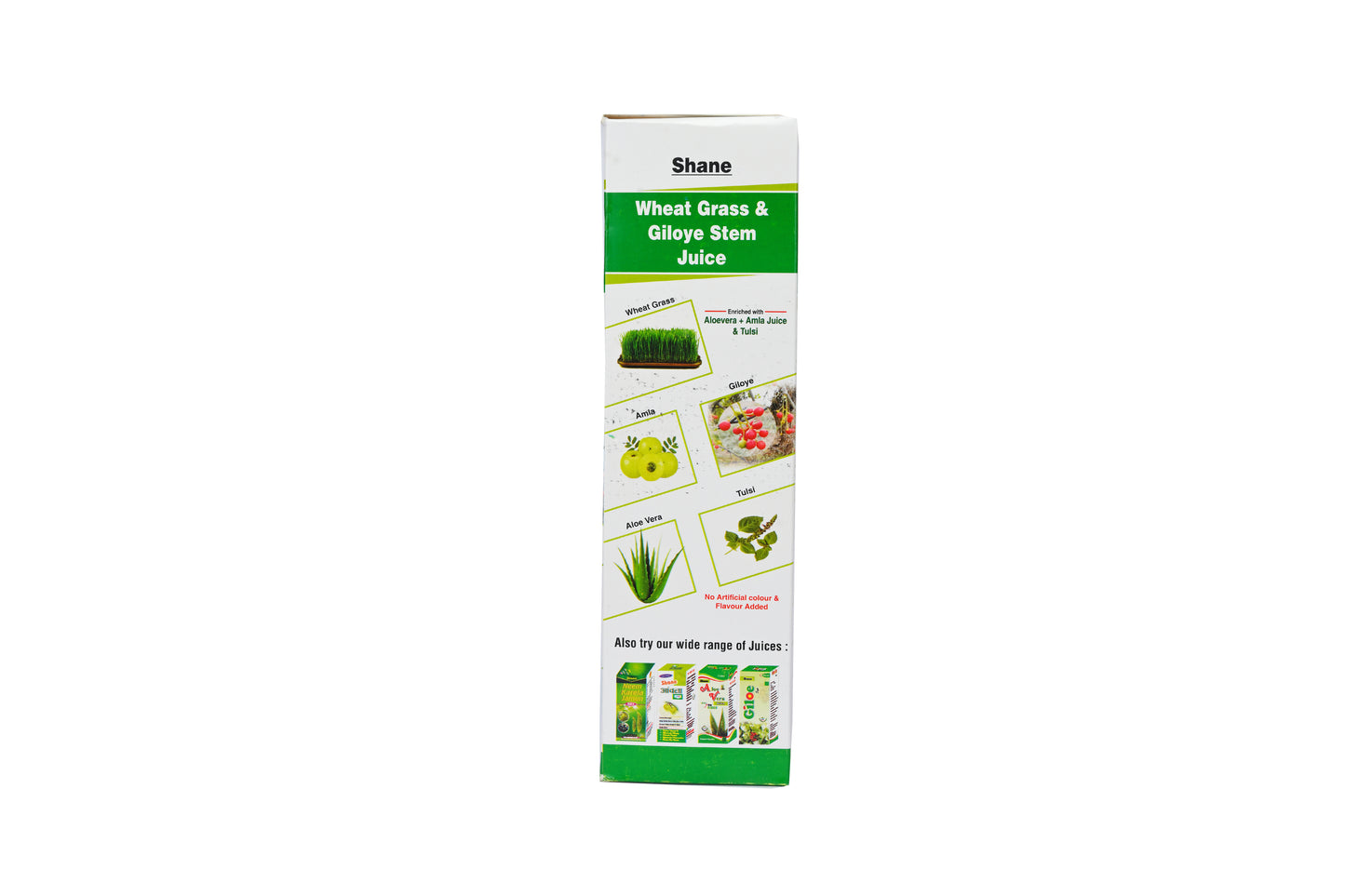 Shane I Wheat Grass I Giloye Stem Juice I Enriched with Aloevera+Amla Juice I Tulsi I No Artificial Colour & Flavour Added I 500 ML