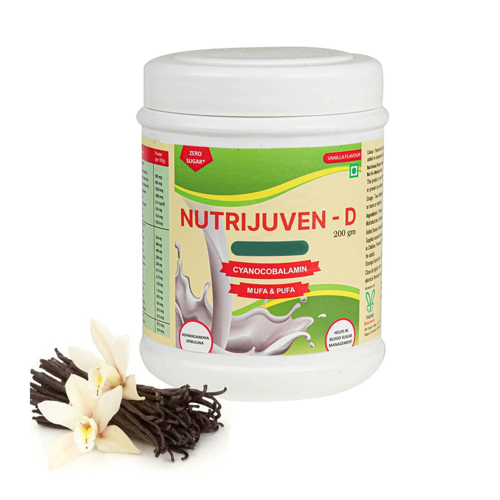 Nutrijuven-D I Diabetic Care I Protein Supplement with added benefits of Divine Herbs like I Ashwagandha with Zero Sugar