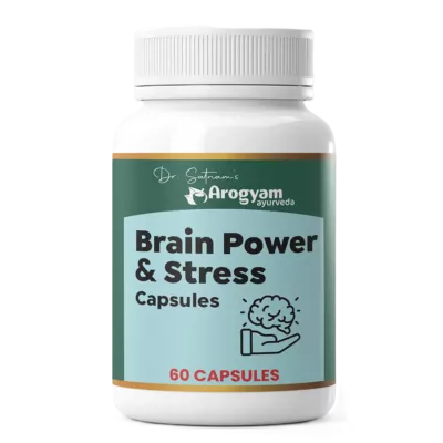 Dr Satnam's Arogyam Ayurveda Brain Power & Stress Capsules