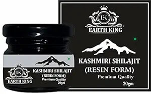EARTH KING Pure Kashmiri Shilajit/Shilajit Resin | Raw Shilajit | (Semi Liquid) for Stamina,Power & Energy - 20Gm (Pack of 1)
