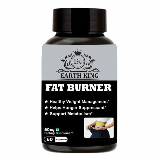 EARTH KING Fat Burner Capsule Helps in Hunger Suppressant & Weight Loss Supplement for Men & Women – 500mg 60 Capsules
