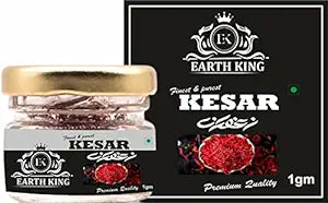 EARTH KING Saffron Thread Kesar/ Keshar/ Zafran /Jafran (A++ Grade) – 1GM