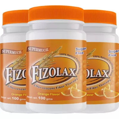 Supermucil Fizolax Psyllium Powder Sugar Free Orange Flavor