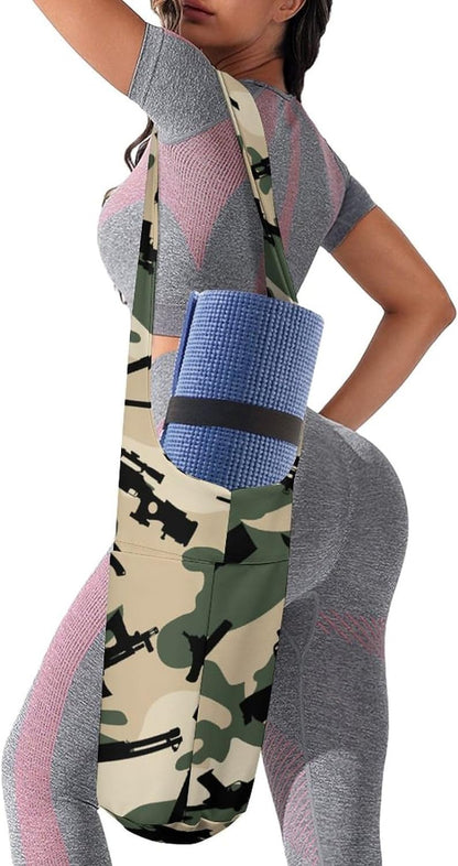 Yoga Mat Bag - Tote Sling Carrier for Yoga and Gym with 3 Pockets
