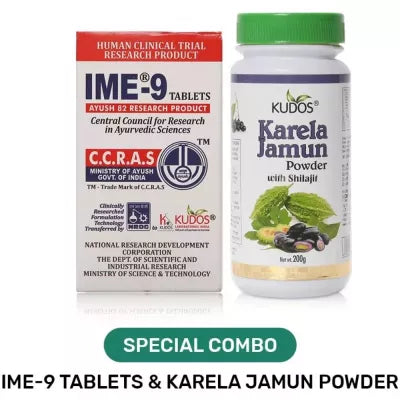 Kudos IME 9 (60 Tab) & Karela Jamun Powder (200 Gm) (Combo Pack) (1Pack)