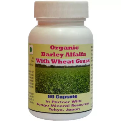 Tonga Herbs Organic Barley Alfalfa With Wheat Grass Capsules