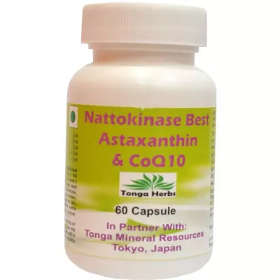 Tonga Herbs Nattokinase Best Astaxanthin & COQ10 Capsules