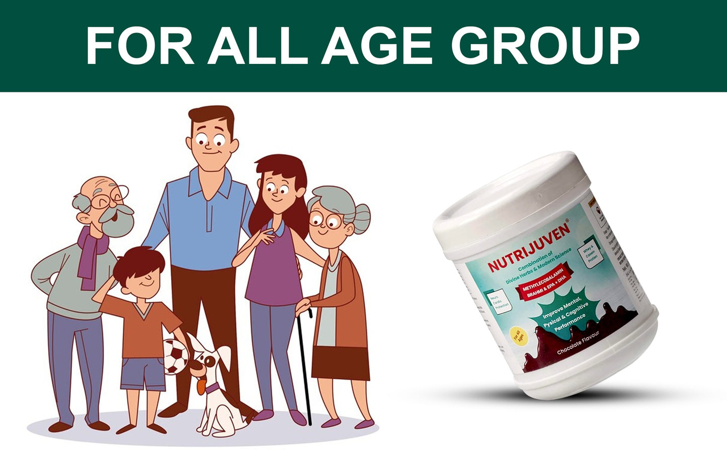 Nutrijuven-A Complete Nutrition I Divine Hearbs I Whey I Casin protein I Milk Protien I EPA I DHA I Methylcobalamin I Brahmi I Ashwagandha I Spirulina I Multinminerals I Multivitamins