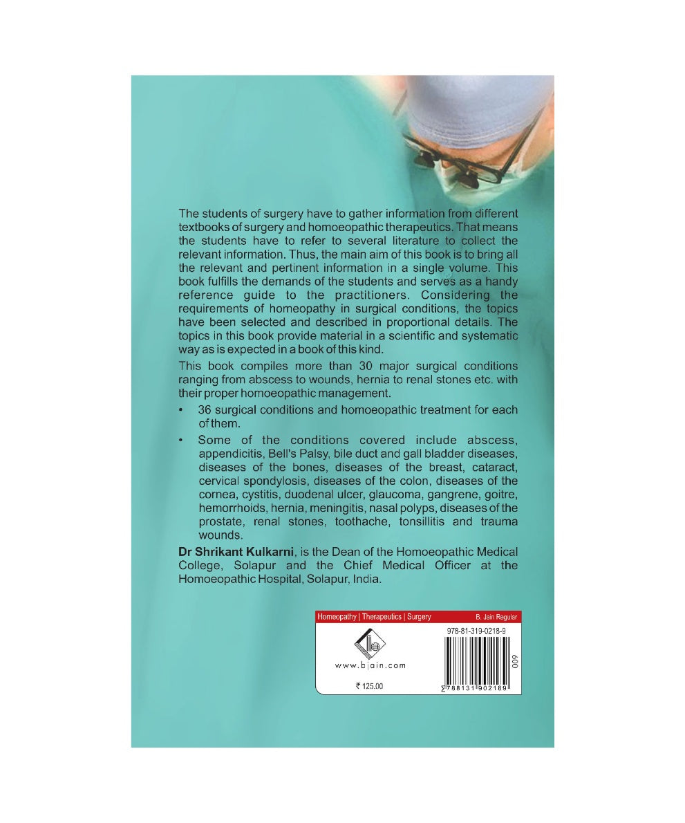 Surgery & Homoeopathic Therapeutics