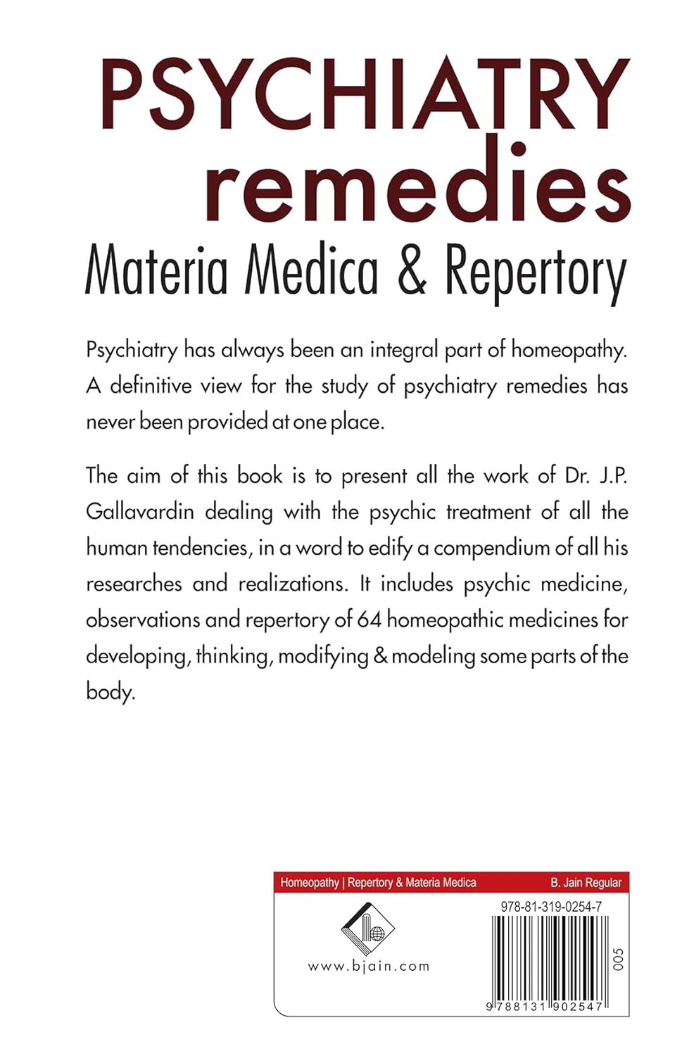 Psychiatry Remedies Materia Medica & Repertory