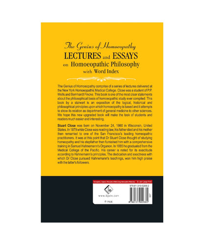 The Genius Of Homeopathy - Lectures And Essays On Homeopathic Philosophy With Word Index