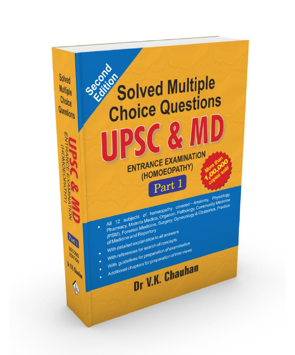 Solved Multiple Choice Questions Upsc & M.D. Entrance Examination ( Homeopathy) Part 1