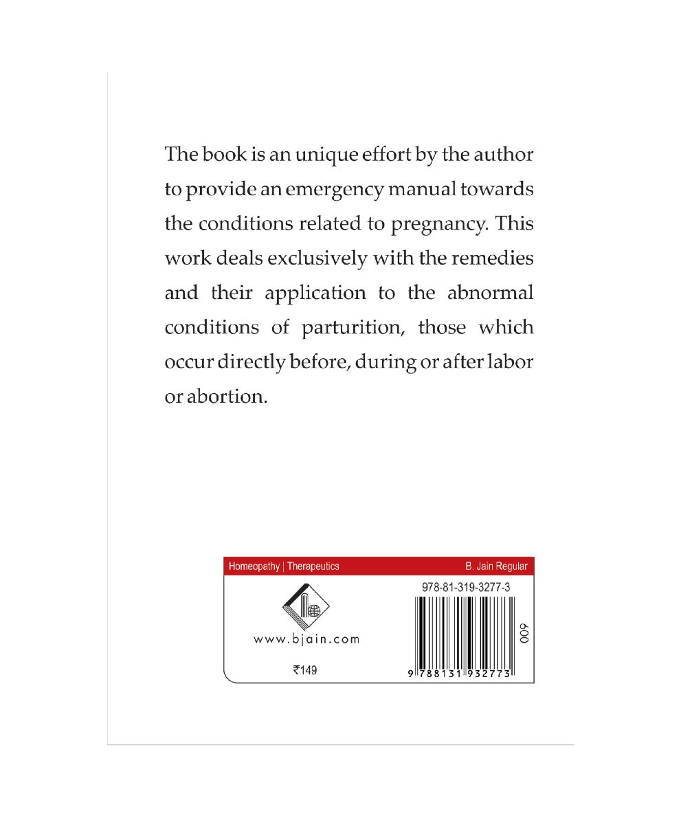 The Accoucheurs Emergency Manual Homoeopathy In Pregnancy