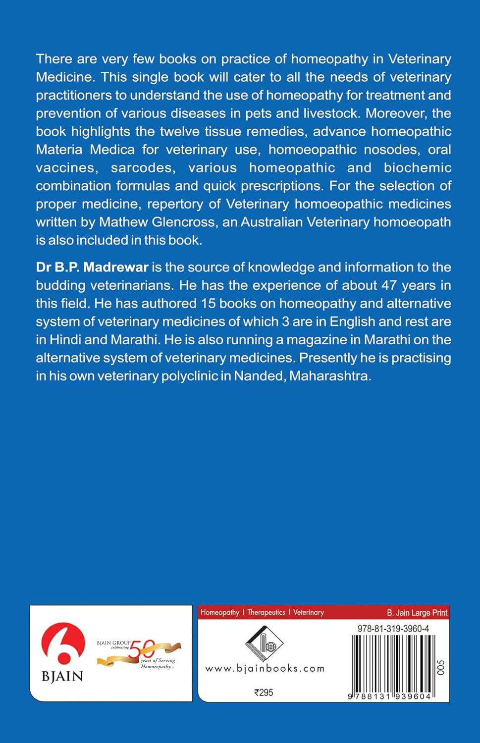 Materia Medica, Nosodes & Repertory Of Veterinary Homoeopathy