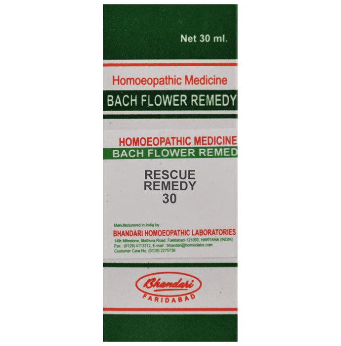 Bhandari Bach Flower Rescue Remedy 30 Bach Flower