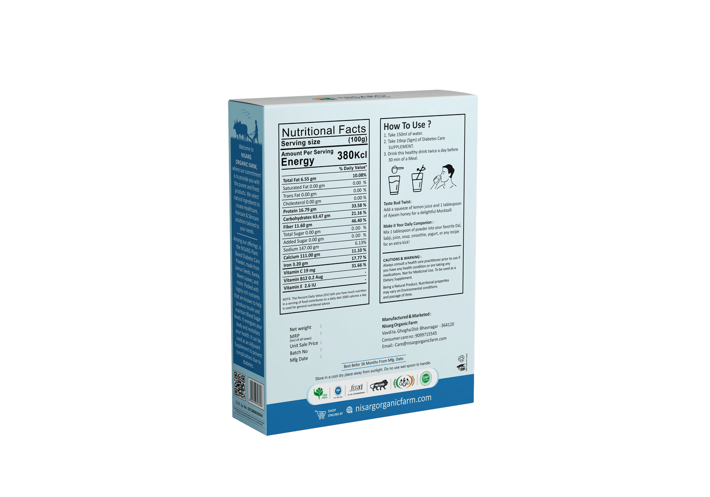 Nisarg Organic Farm Diabetes Care Supplements Powder