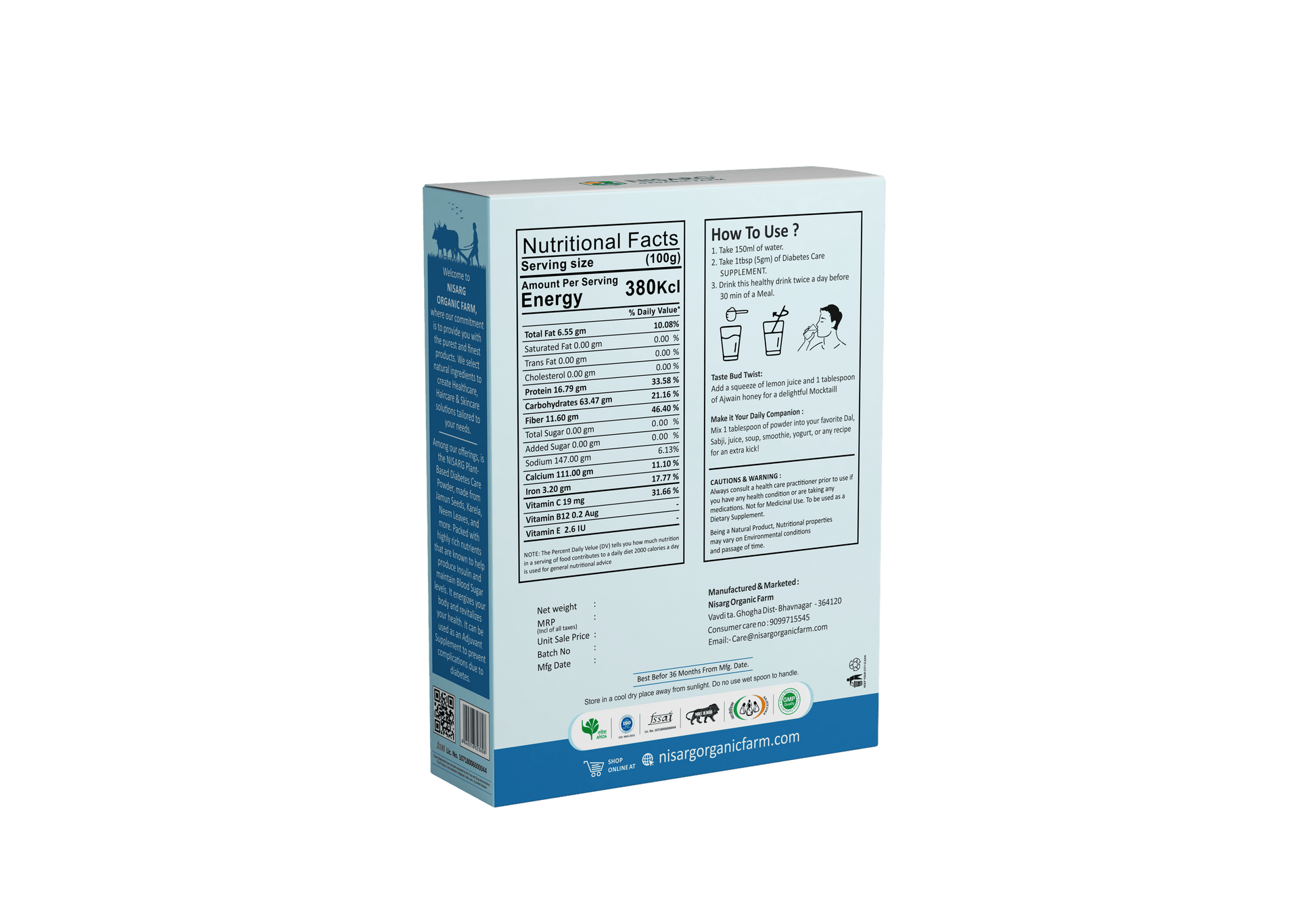 Nisarg Organic Farm Diabetes Care Supplements Powder