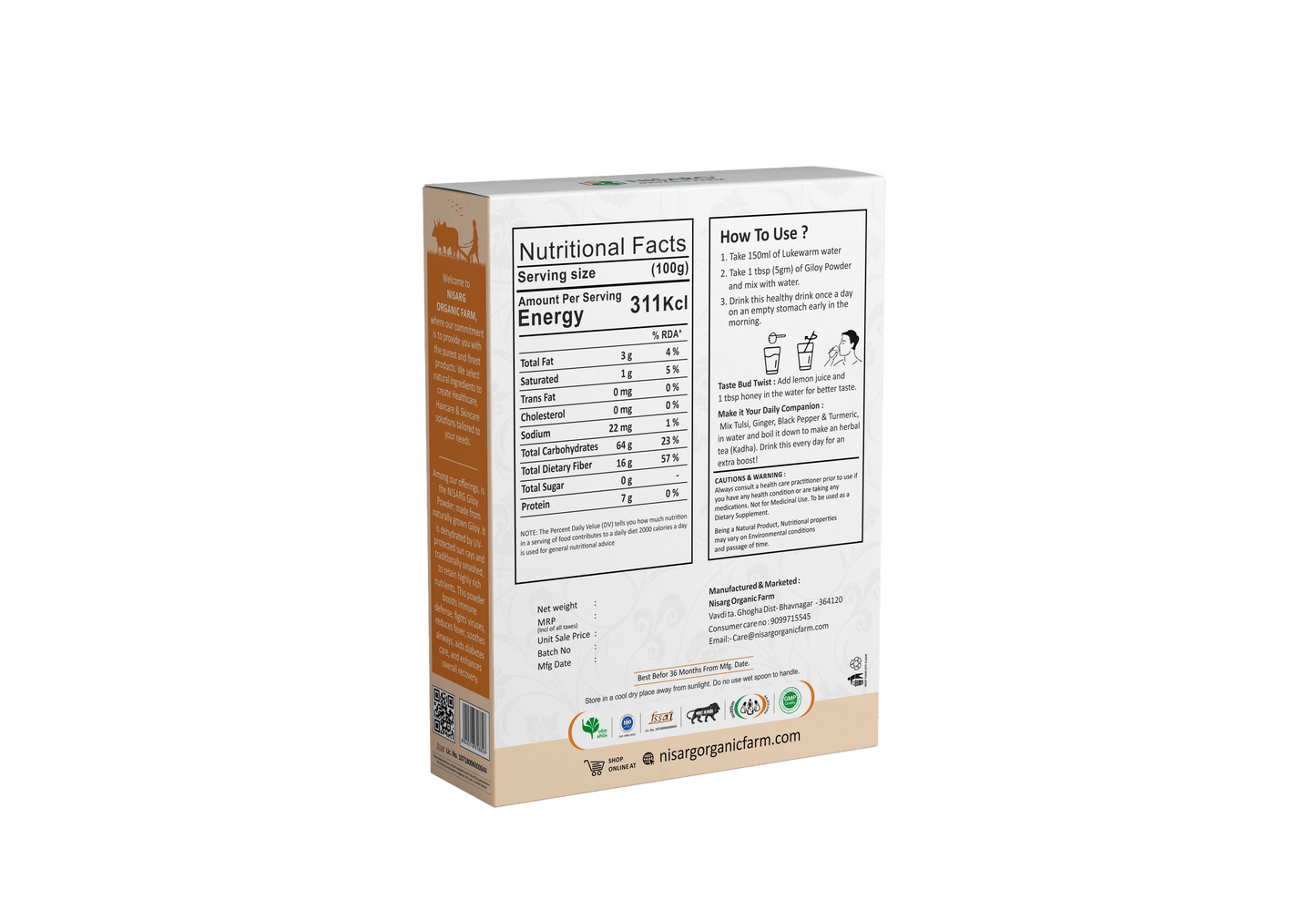 Nisarg Organic Farm Giloy Powder