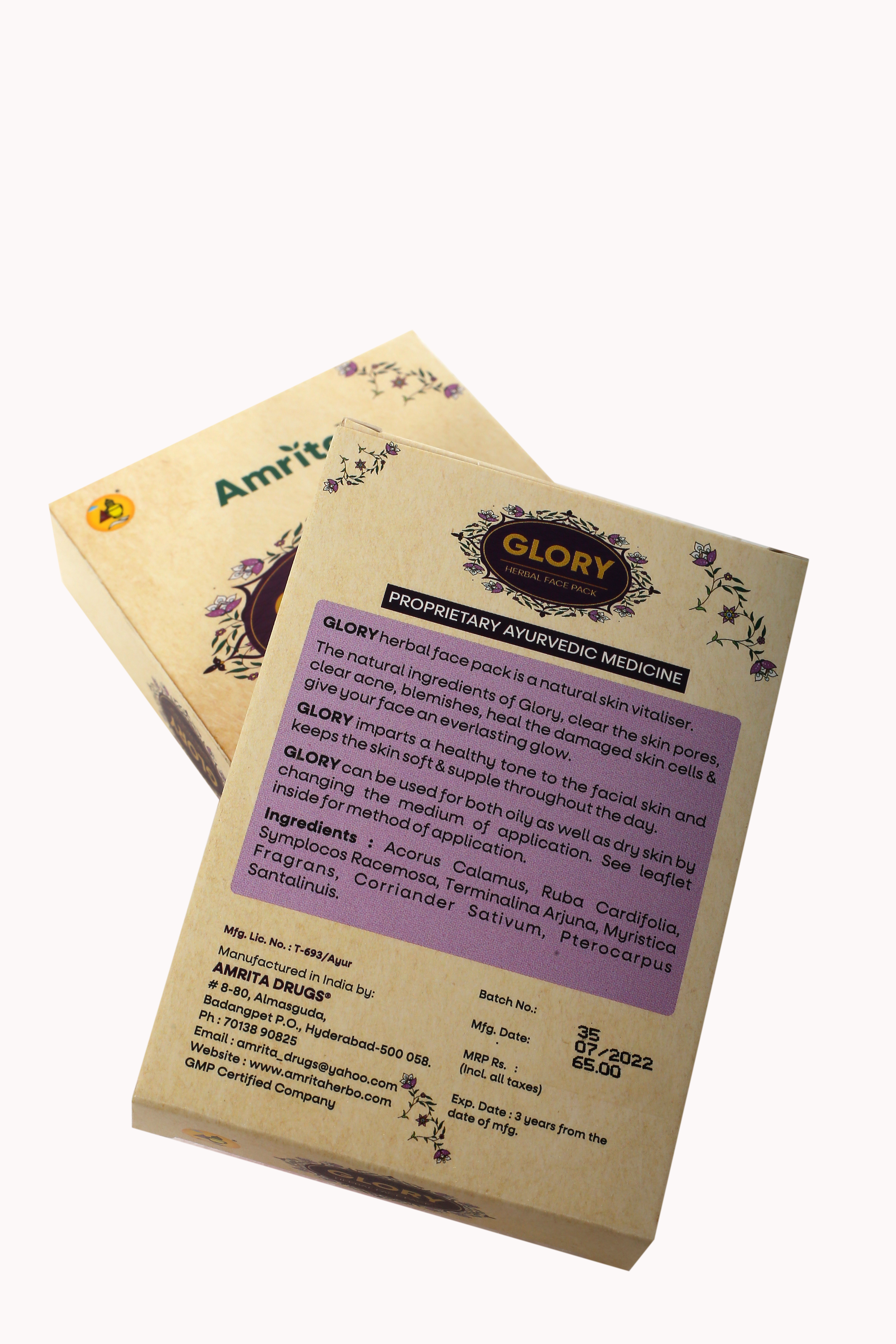 Amrita Glory Face Pack (Pack of 2)