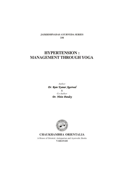 Chaukhambha Orientalia Hypertension: Management Through Yoga