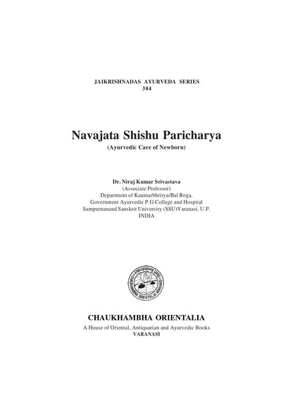 Chaukhambha Orientalia Navajata Shishu Paricharya (Ayurvedic care of newborn)