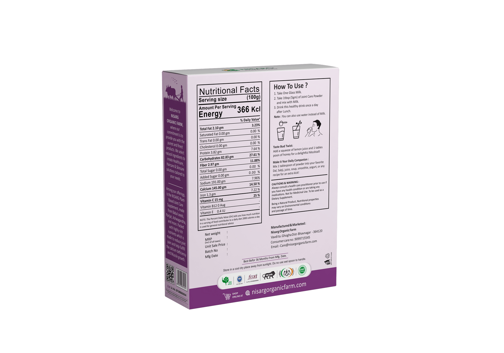 Nisarg Organic Farm Joint Support Supplements Powder