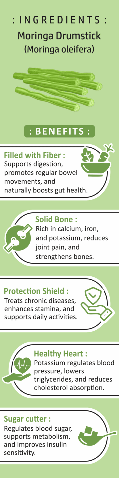 نثار نامیاتی فارم مورنگا ڈرم اسٹک پاؤڈر