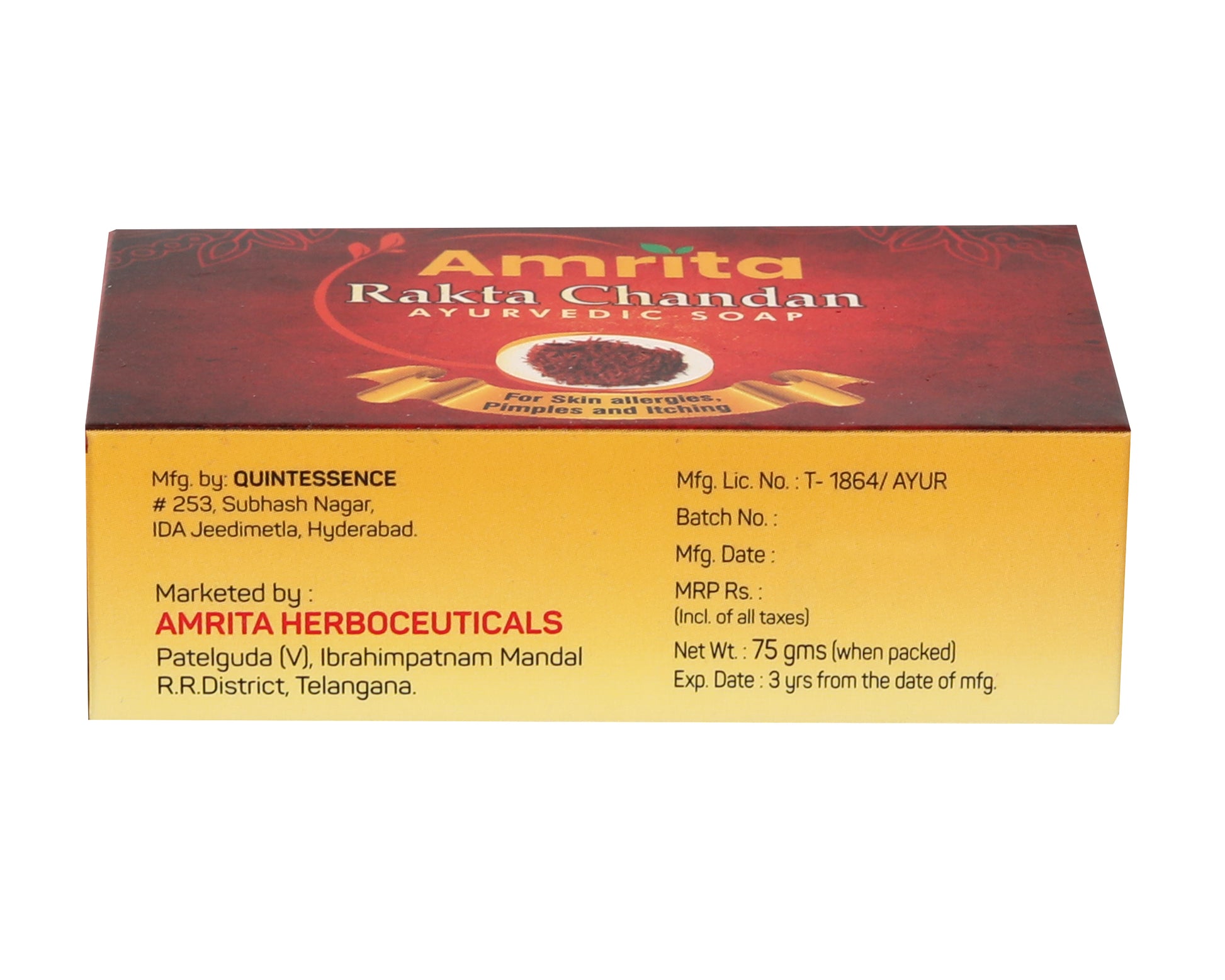 Amrita Rakta Chandana Soap (Pack of 3)