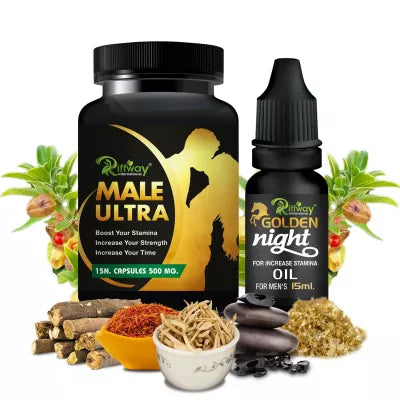 Riffway Male Ultra + Golden Night Oil 15 Capsules + 15 ml