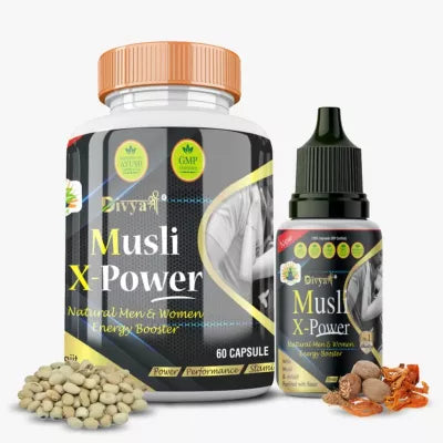 Divya Shree Musli X-Powder Capsule + Musli X-Powder Oil